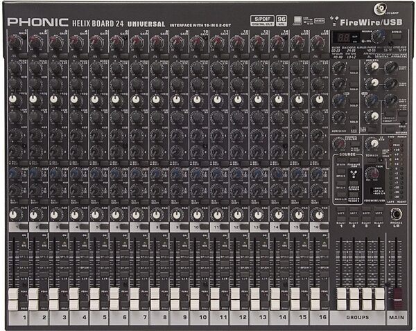 open zoom image for Phonic Helix Board 24 Universal 24-Channel Mixer, Main