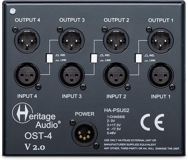 open zoom image for Heritage Audio OST-4 V2 Four-Slot 500 Series Enclosure, New, Action Position Back
