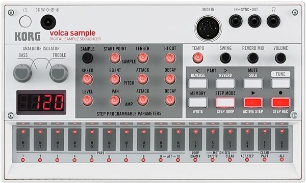 open zoom image for Korg Volca Sample Digital Sample Sequencer, Main