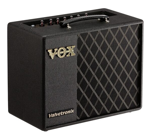 open zoom image for Vox VT20X Modeling Guitar Combo Amplifier (20 Watts, 1x8"), Black, Open Box (Like New), Angle