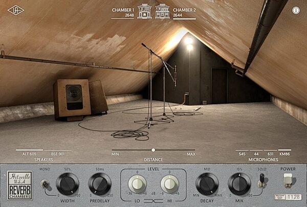 open zoom image for Universal Audio UAD Hitsville Reverb Chambers Plug-in Software, Digital Download, Action Position Back