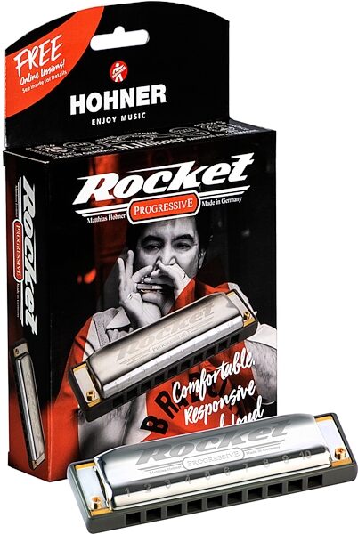 open zoom image for Hohner Rocket Harmonica, Key of A, Box