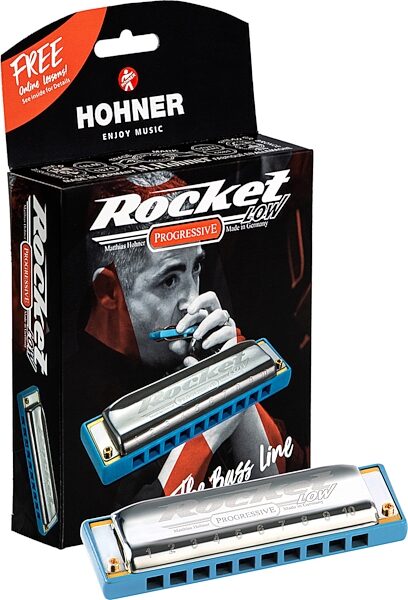 open zoom image for Hohner Rocket Low Harmonica, Key of C, Box