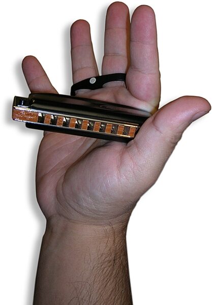 open zoom image for Hohner Hoodoo Hand Harmonica Wireless System, Action View