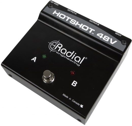 open zoom image for Radial HotShot 48V Phantom Power Supply and Microphone Switcher, New, Action Position Back