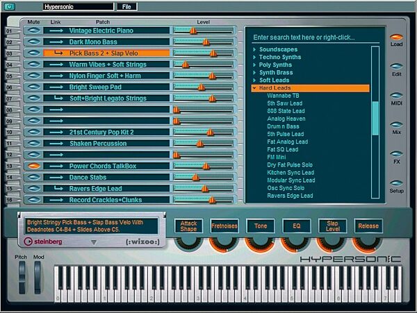 open zoom image for Steinberg Hypersonic Virtual Music Workstation (Macintosh and Windows), Main