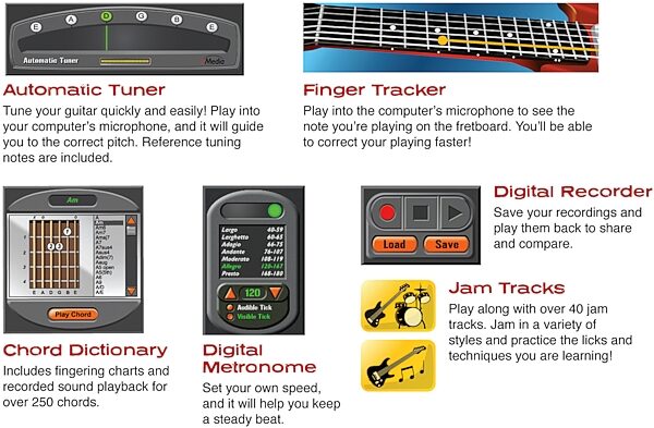 open zoom image for eMedia Interactive Rock Guitar Instructional Software, Screenshot Tools