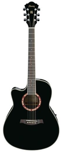 open zoom image for Ibanez AEF18LE Left-Handed Acoustic-Electric Guitar, Black