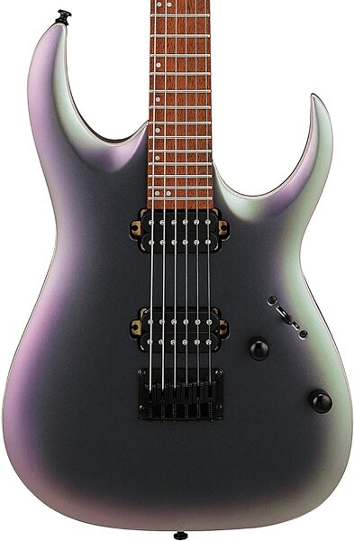 open zoom image for Ibanez RGA42EX Electric Guitar, Black Aurora Burst Matte, Action Position Back