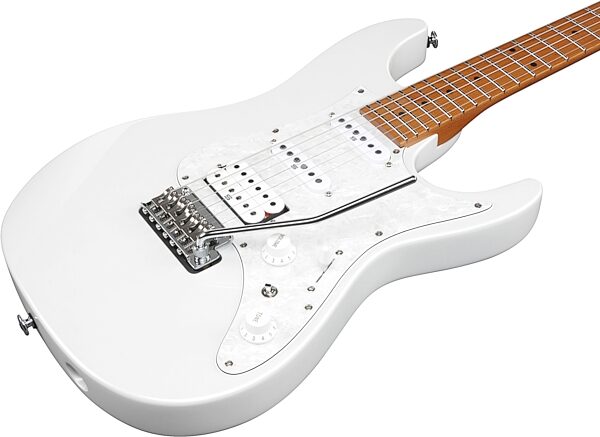 open zoom image for Ibanez AZ2204 Prestige Electric Guitar (with Case), Pearl White, Open Box (Very Good), Action Position Back