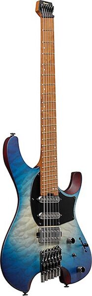 open zoom image for Ibanez QX54QM Electric Guitar (with Gig Bag), Blue Sphere Burst Flat, Action Position Back