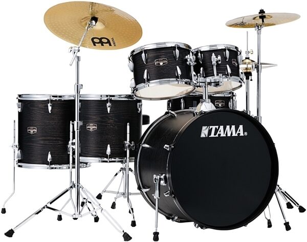 open zoom image for Tama IE62C Imperialstar Drum Kit, 6-Piece (with Meinl Cymbals), Black Oak, Main