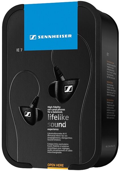 open zoom image for Sennheiser IE7 In-Ear Monitor Earphones, Package