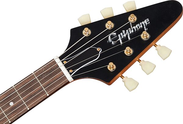 open zoom image for Epiphone 1958 Korina Flying V Electric Guitar (with Case), Action Position Back