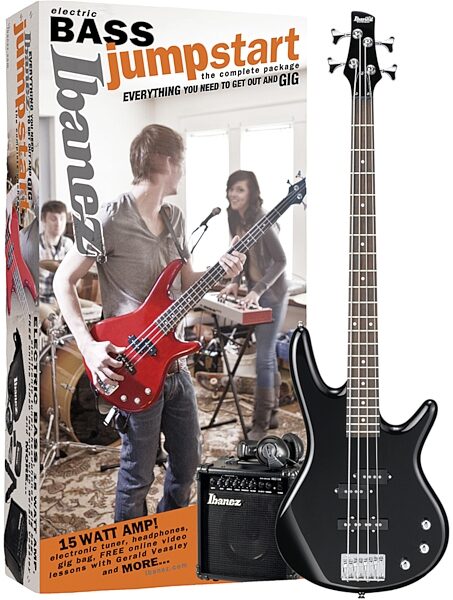 open zoom image for Ibanez IJXB190 Jumpstart Electric Bass Package, Black Package
