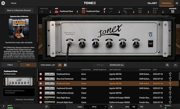 open zoom image for IK Multimedia TONEX ONE BASS Modeling Pedal, New, Action Position Back