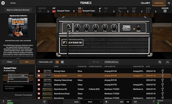 open zoom image for IK Multimedia TONEX ONE BASS Modeling Pedal, New, Action Position Back