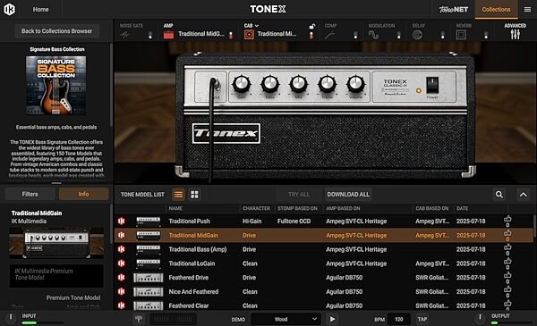 open zoom image for IK Multimedia TONEX ONE BASS Modeling Pedal, New, Action Position Back