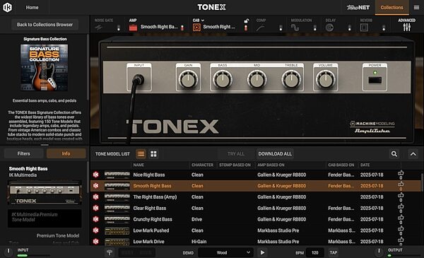 open zoom image for IK Multimedia TONEX ONE BASS Modeling Pedal, New, Action Position Back