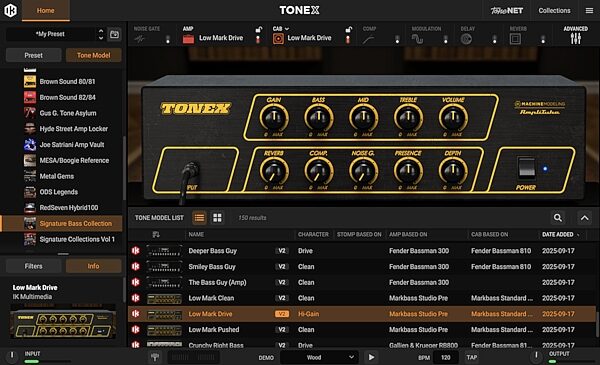 open zoom image for IK Multimedia TONEX ONE BASS Modeling Pedal, New, Action Position Back