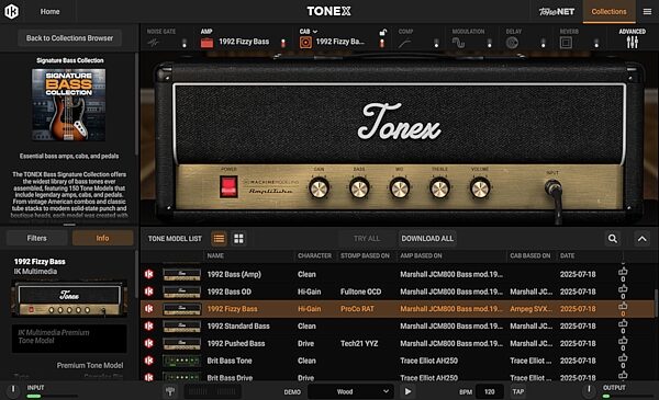 open zoom image for IK Multimedia TONEX ONE BASS Modeling Pedal, New, Action Position Back