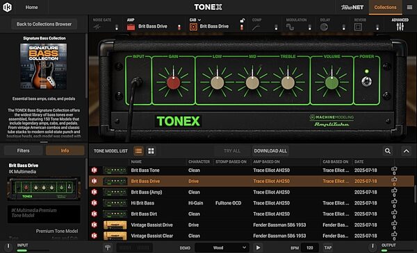 open zoom image for IK Multimedia TONEX ONE BASS Modeling Pedal, New, Action Position Back