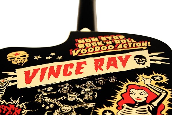 open zoom image for Fender T-Bucket 300CE Vince Ray Voodoo Acoustic-Electric Guitar, Closeup View 6