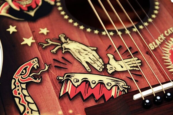 open zoom image for Fender T-Bucket 300CE Vince Ray Voodoo Acoustic-Electric Guitar, Closeup View 7