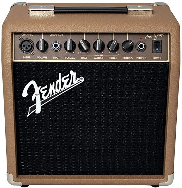 open zoom image for Fender Acoustasonic 15 Acoustic Guitar Combo Amplifier (15 Watts), New, Closeup View 1