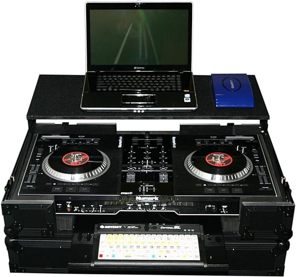 open zoom image for Odyssey FZGSNS7WBL Black Label Numark NS7 Case, In Use 4