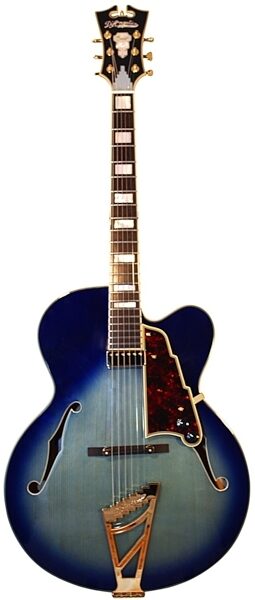 open zoom image for D'Angelico Excel EXL-1 Archtop Hollowbody Electric Guitar (with Case), Blue Burst