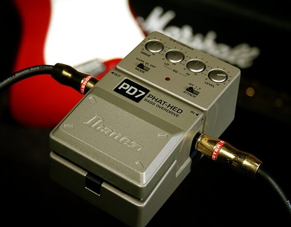 open zoom image for Ibanez PD7 Tone Lok Phat Hed Bass Overdrive Pedal, Application Shot