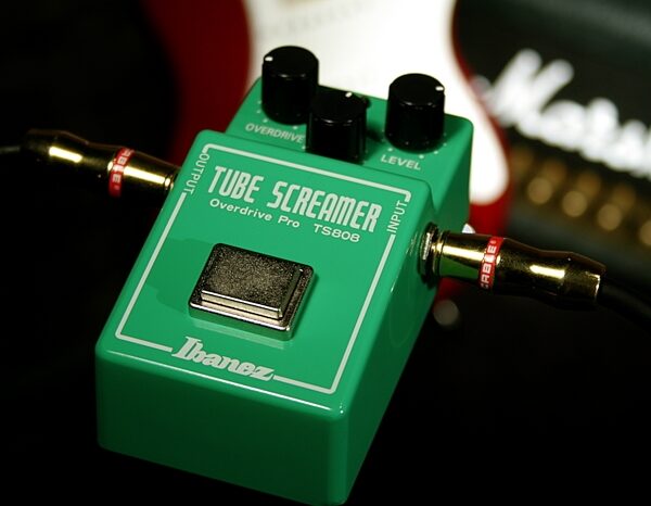 open zoom image for Ibanez TS808 Tube Screamer Reissue Overdrive Pedal, New, Application Shot Front