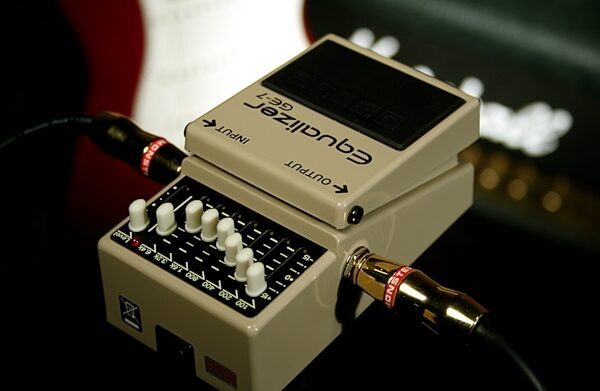 open zoom image for Boss GE-7 7-Band Graphic Equalizer Pedal, New, Application Shot Back