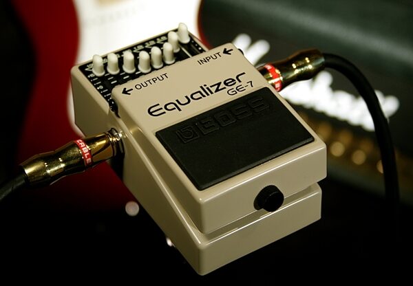 open zoom image for Boss GE-7 7-Band Graphic Equalizer Pedal, New, Application Shot Front