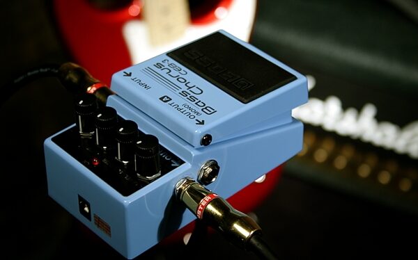 open zoom image for Boss CEB3 Bass Chorus Compact Effects Pedal, Application Shot Back
