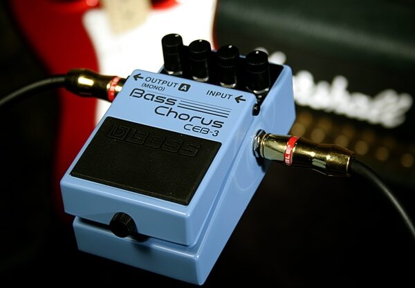open zoom image for Boss CEB3 Bass Chorus Compact Effects Pedal, Application Shot Front