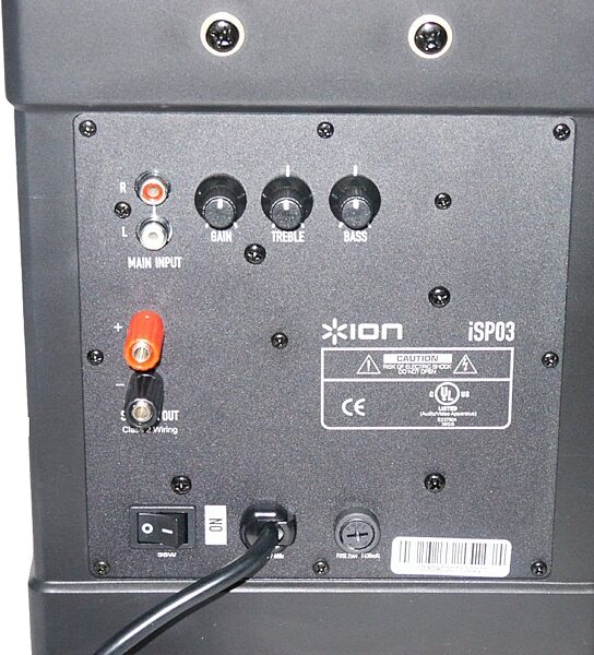 open zoom image for Ion Audio ISP03 DJ Speaker, Rear Panel