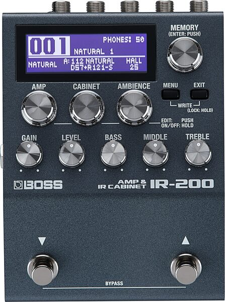 open zoom image for Boss IR-200 Amp and Cabinet Processor Pedal, New, Action Position Back