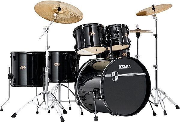open zoom image for Tama IS62BKCH Imperialstar Limited Hyper Drive Drum Kit (6-Piece), Hairline Metallic Black
