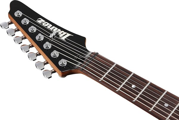 open zoom image for Ibanez AZ427P2QM Premium Electric Guitar (with Gig Bag), Twilight Blue Burst, Open Box (Very Good), Action Position Back