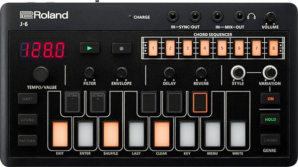 open zoom image for Roland AIRA Compact J-6 Chord Synthesizer, New, Action Position Back