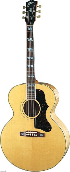 open zoom image for Gibson J-185 EC Maple Modern Classic Jumbo Acoustic-Electric Guitar (with Case), Antique Natural