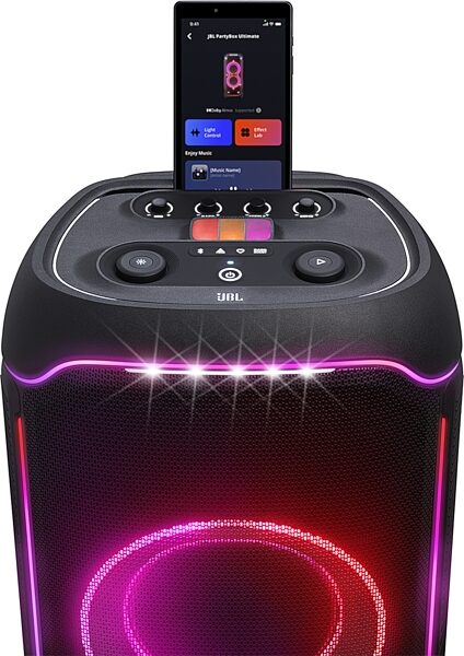 open zoom image for JBL PartyBox Ultimate Wireless Party Speaker, New, In Use with Tablet
