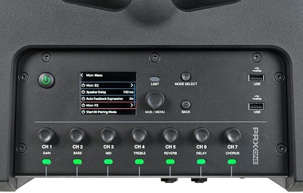 open zoom image for JBL PRX ONE Portable Powered Column Array PA System, Black, Control Panel
