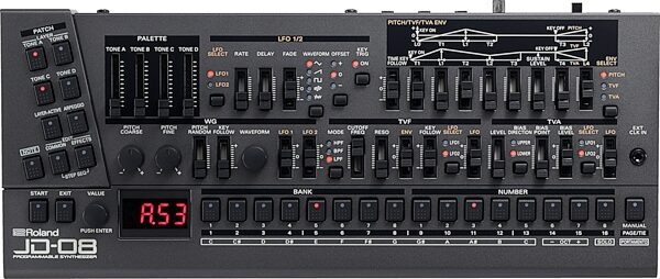 open zoom image for Roland JD-08 Boutique Desktop Synthesizer Module, New, Main