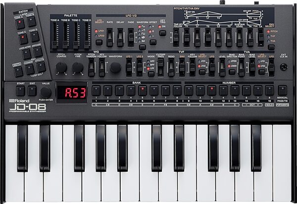 open zoom image for Roland JD-08 Boutique Desktop Synthesizer Module, New, Main