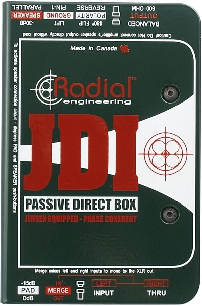 open zoom image for Radial JDI MK3 Passive Direct Box, New, Top