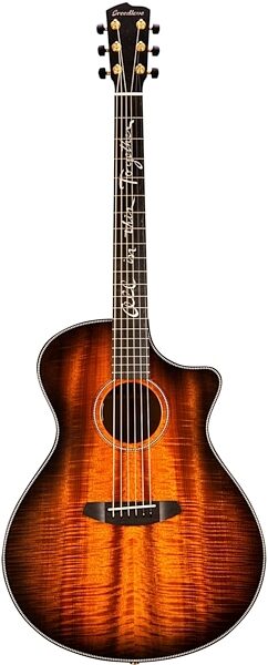 open zoom image for Breedlove Jeff Bridges Oregon Dreadnought Concerto CE Acoustic-Electric Guitar (with Gig Bag), Open Box (Very Good), Action Position Front