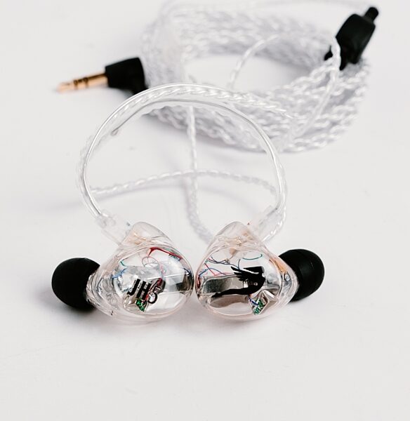 open zoom image for Jerry Harvey Audio JH5 Dual-Driver Universal In-Ear Monitors, Clear, Action Position Back